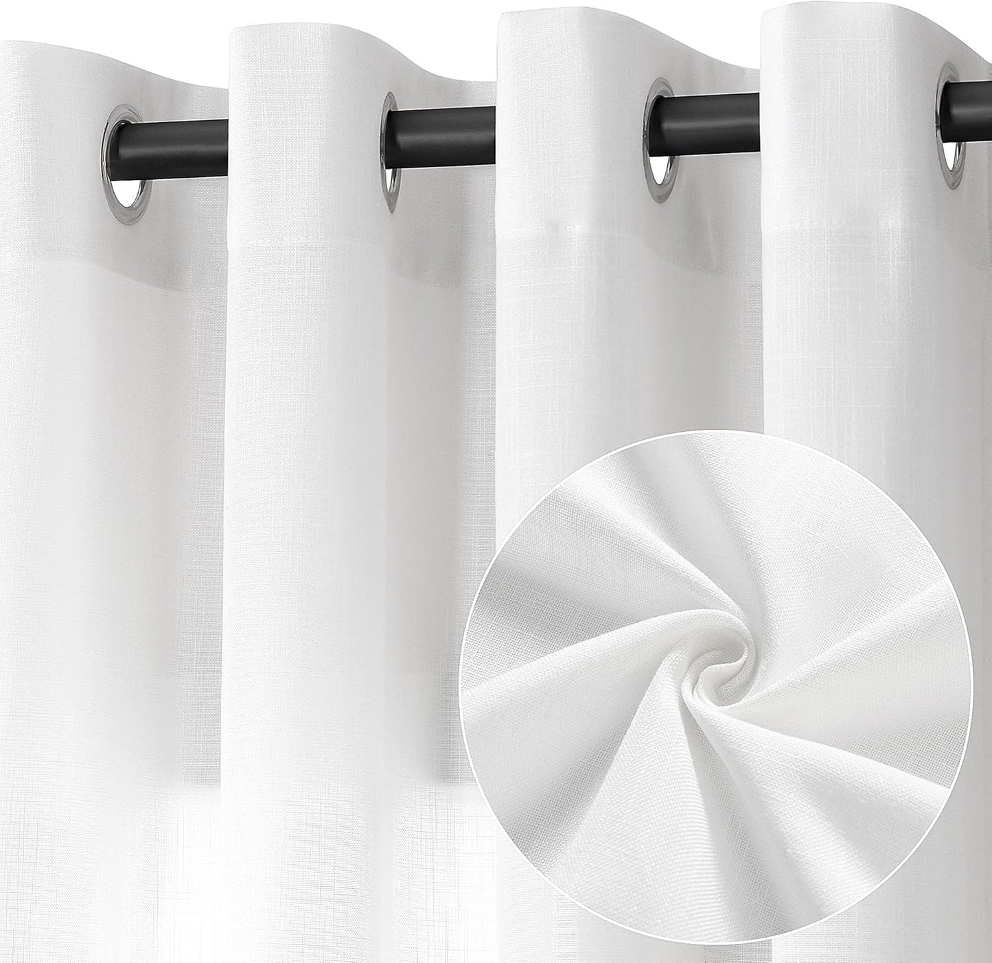 Off White Linen Curtains 90 Inch Length for Elegant Living Spaces