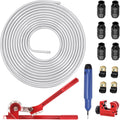 EVIL ENERGY 3/8 in OD Aluminum Fuel Line Kit 25ft - Durable Hard Line