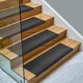 All-Weather Bullnose Rubber Stair Treads - Non-Slip 5-Pack
