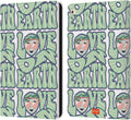Emoji Love On Earth Hippie Chic Leather Wallet Case for iPad Air 2