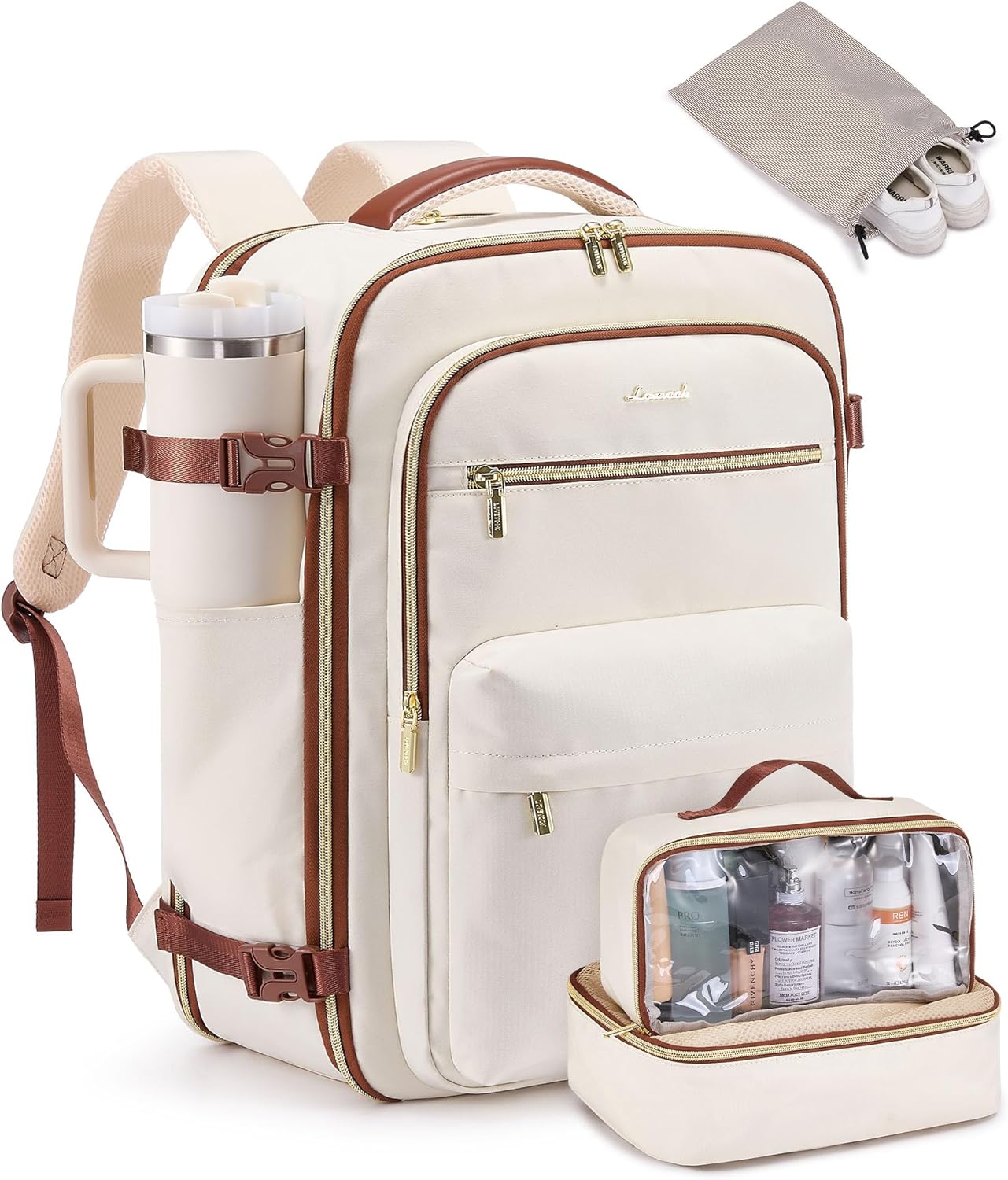 LOVEVOOK Carry On Travel Backpack for Women - 40L Water-Resistant