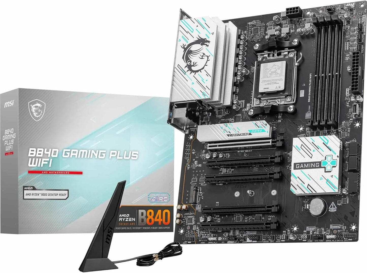 MSI B840 Gaming Plus WiFi Motherboard for Ryzen Processors