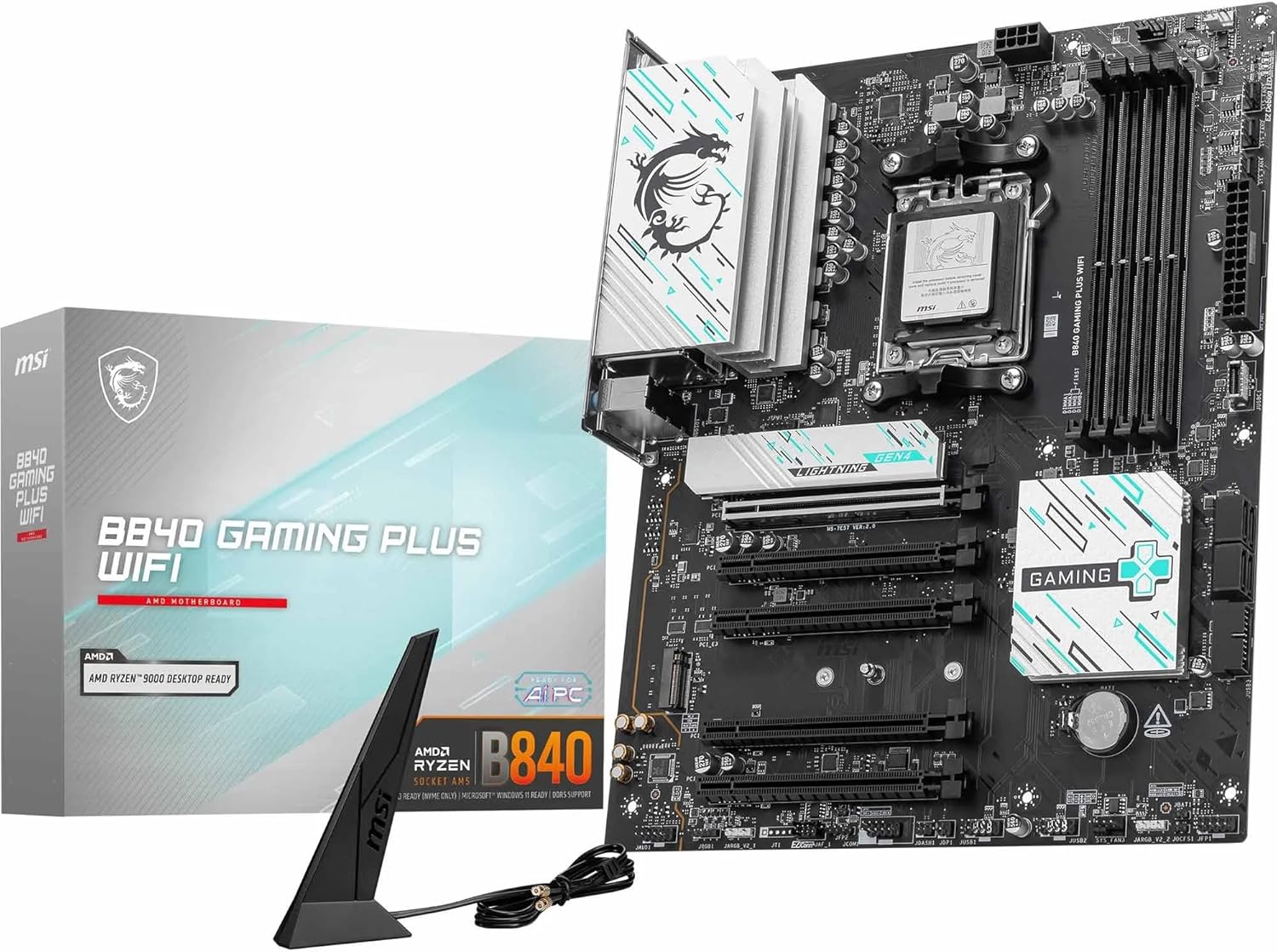 MSI B840 Gaming Plus WiFi Motherboard for Ryzen Processors