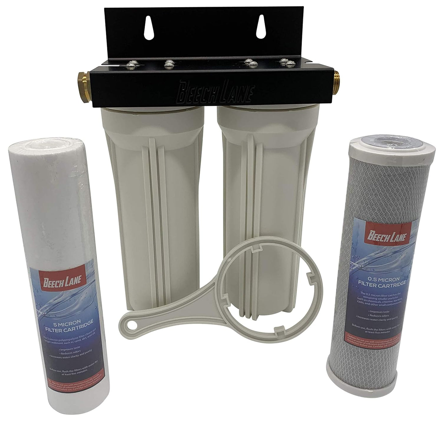 Beech Lane External RV Dual Water Filter System for Clean Water