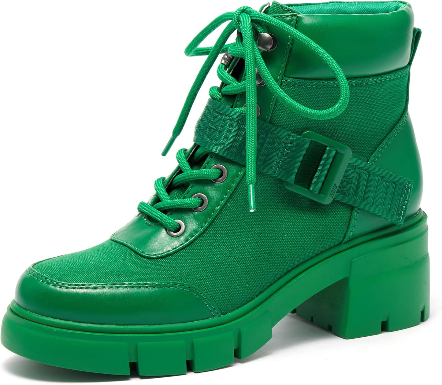 REDTOP Women's Combat Boots with Chunky Lug Sole for Style