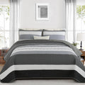 Dinjoy Boho Quilt Set California King Size - Soft Lightweight Dark