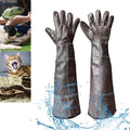 Waterproof Animal Handling Gloves Bite Proof 60cm - Reinforced Leather