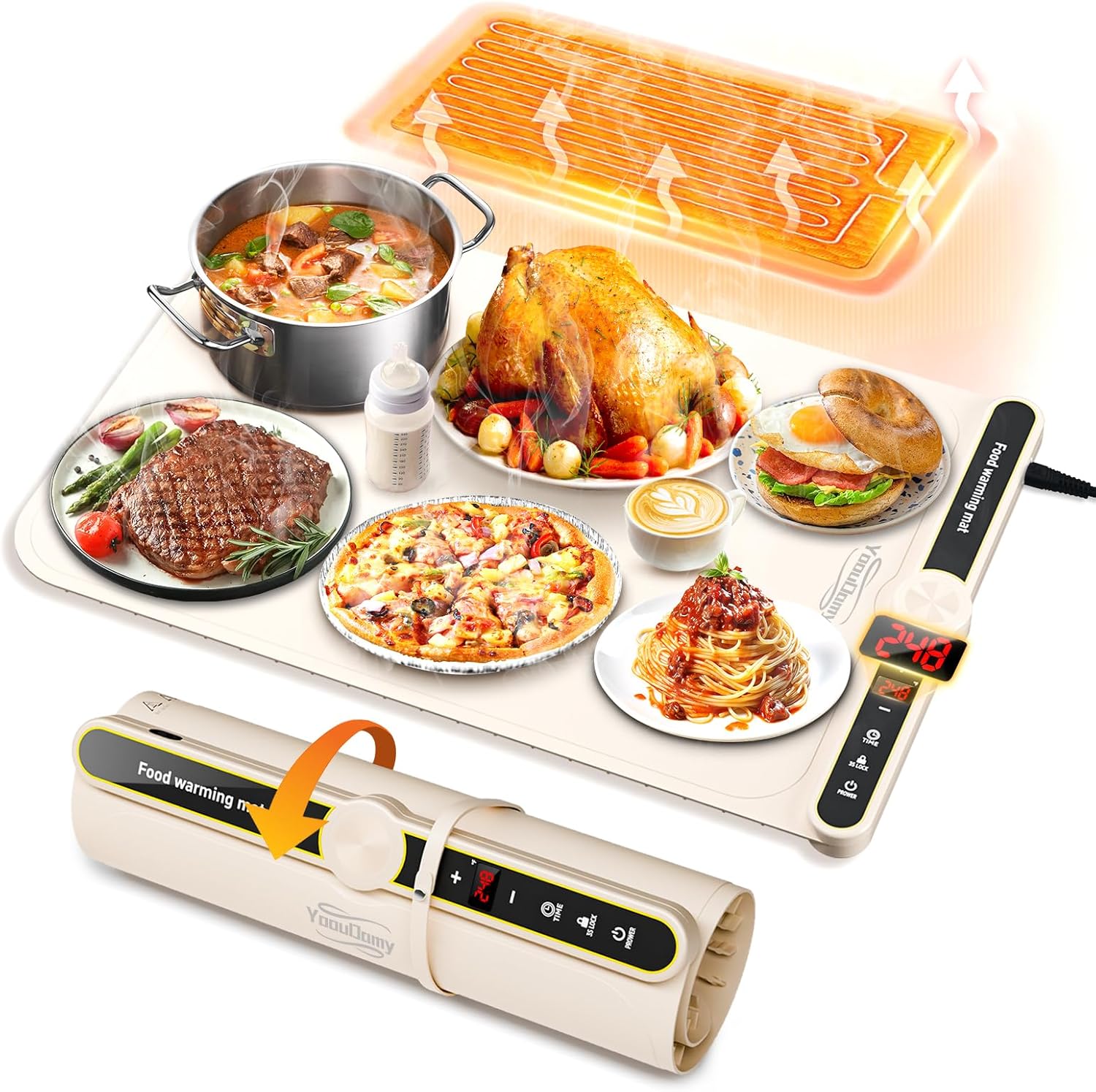Warming Mat for Food - Electric Warming Tray for Buffets