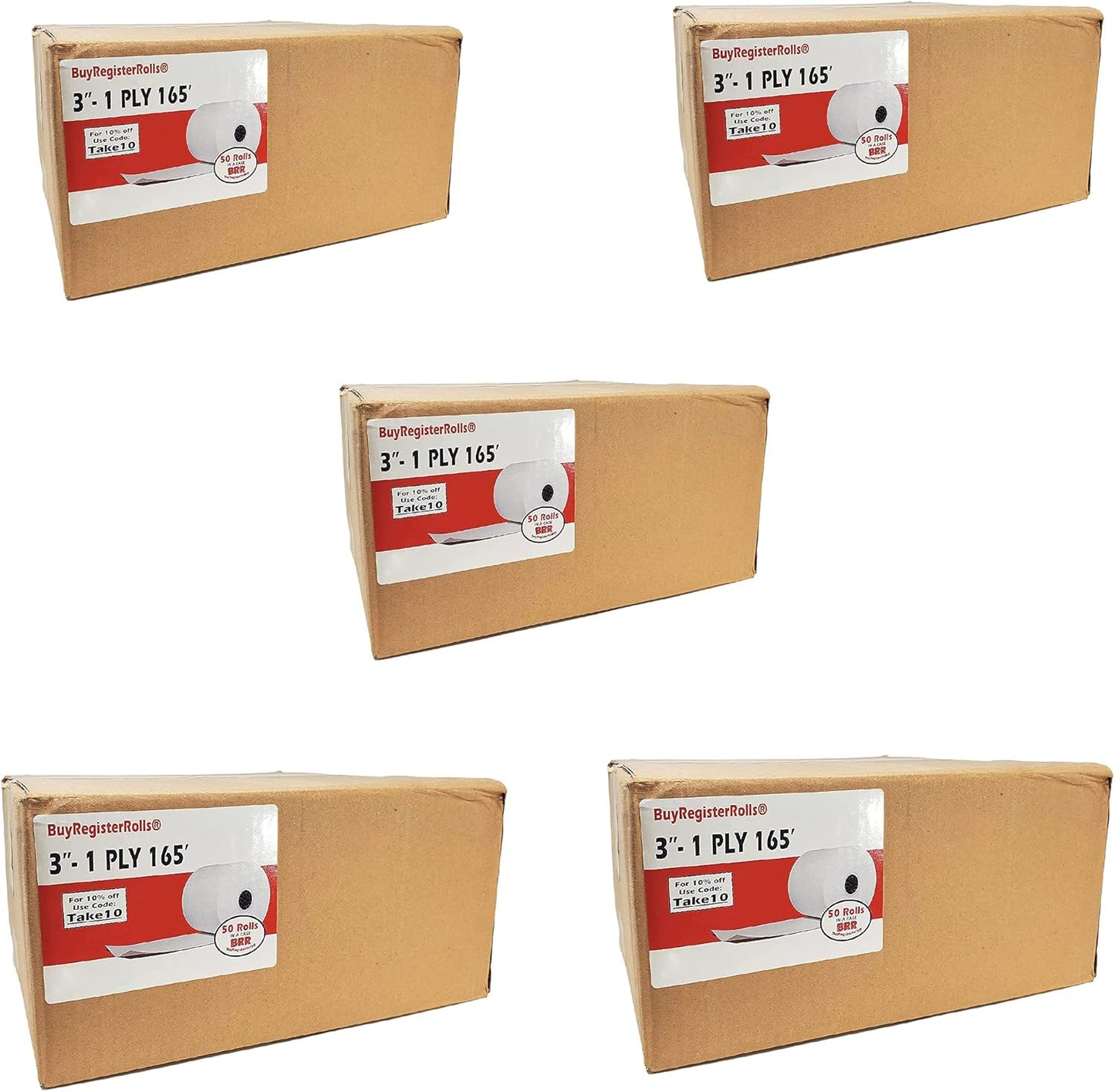 3in x 165ft Receipt Paper for POS Systems - 500 Rolls Available