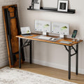 Frylr Small Folding Computer Desk 55.1 in - Space-Saving Workstation