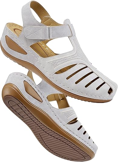 HARENCE Women's Summer Sandals Casual Bohemia Gladiator Wedge
