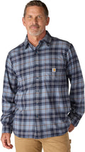 Men's Rugged Flex Relaxed Fit Midweight Flannel Shirt - Comfortable