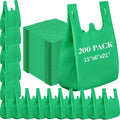 Reusable T-shirt Grocery Bags Bulk 200 Pack - Foldable Large Tote