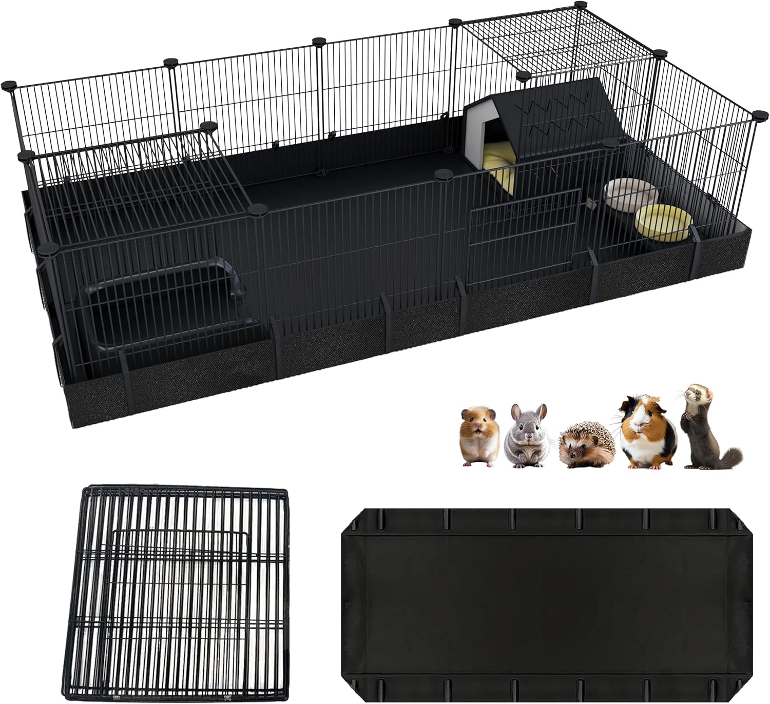 Xymoso DIY Guinea Pig Cages with Waterproof Canvas Bottom