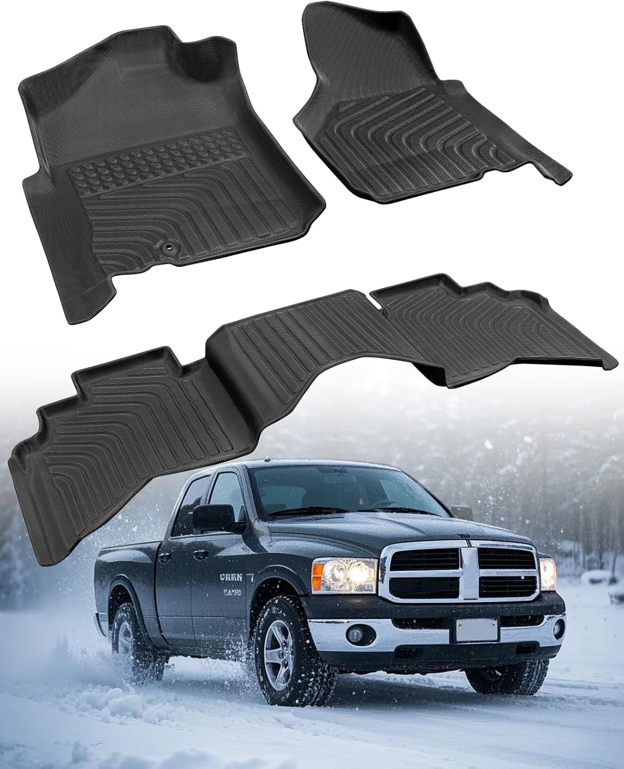 Custom Rubber Car Floor Mats for Dodge Ram 1500 2500 3500