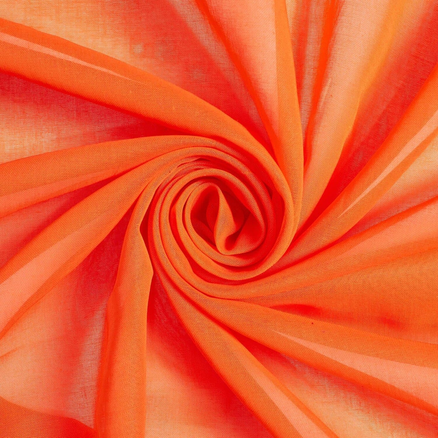 100% Cotton Voile Fabric Solid Pattern 60 in Orange - 10 Yard