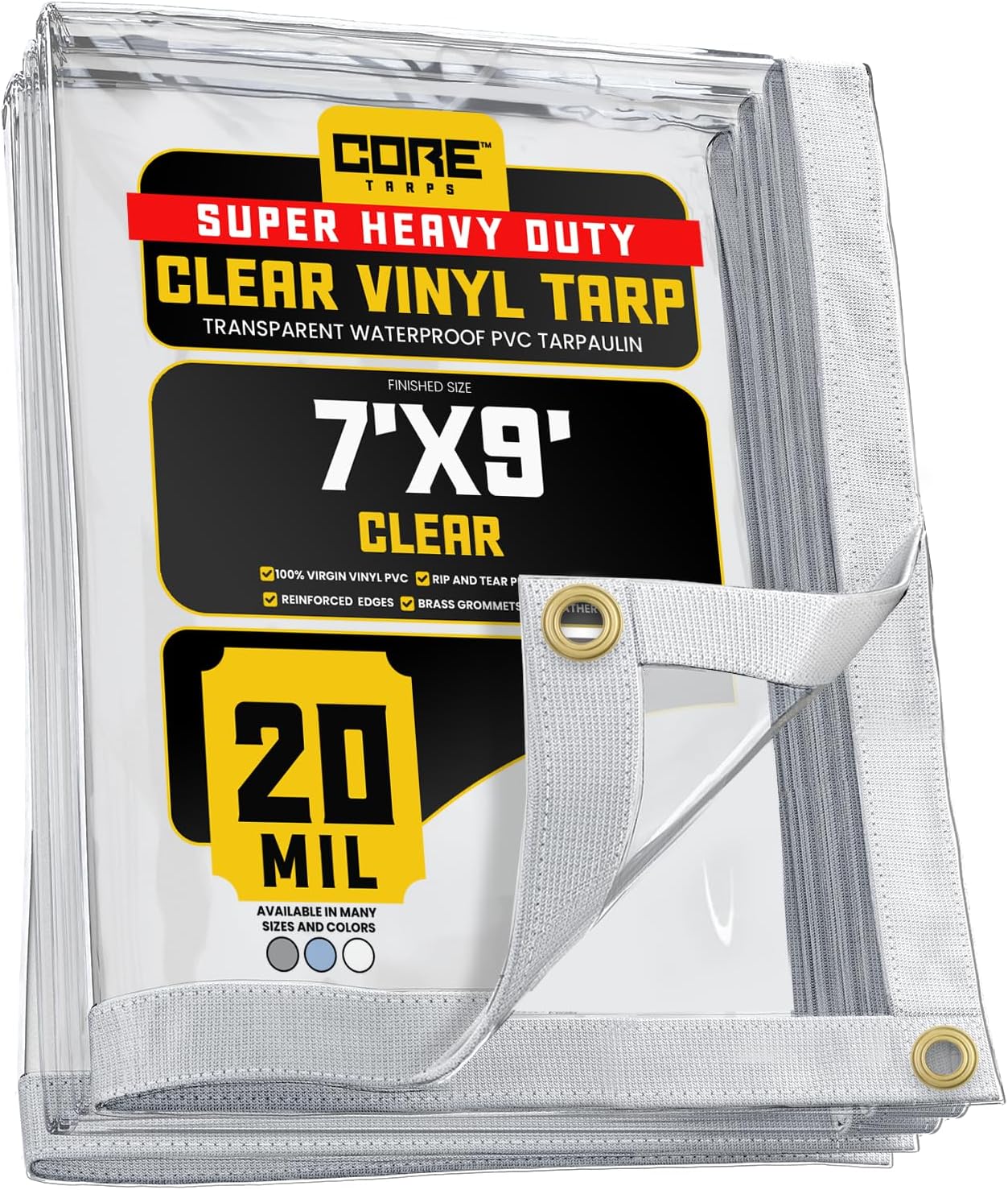 Core Tarps 20 Mil Extreme Heavy Duty Clear Tarp for All Uses