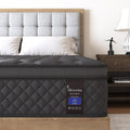 Queen Mattress 12 in Hybrid Mattresses Black - Medium Firm Spine