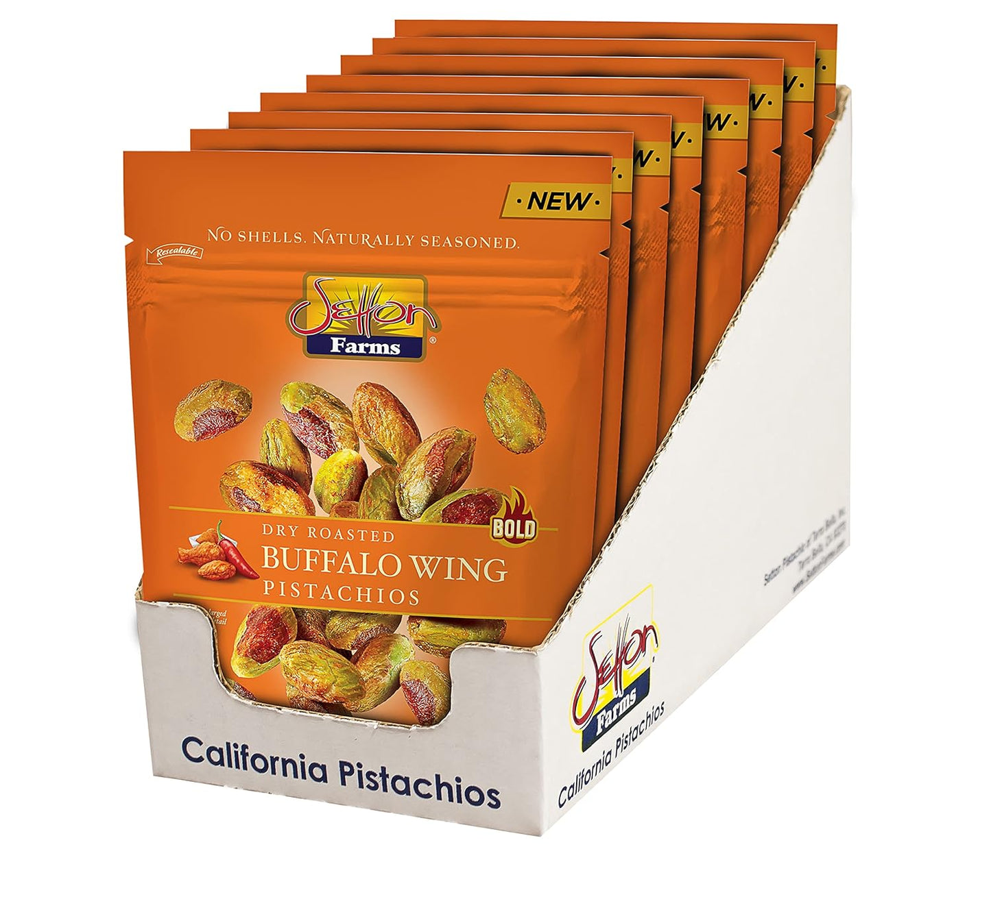 Buffalo Wing Pistachios by Setton Farms - Bold Flavor Snack