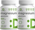Magnesium Glycinate 500mg Veggie Capsules - Gentle High Absorption