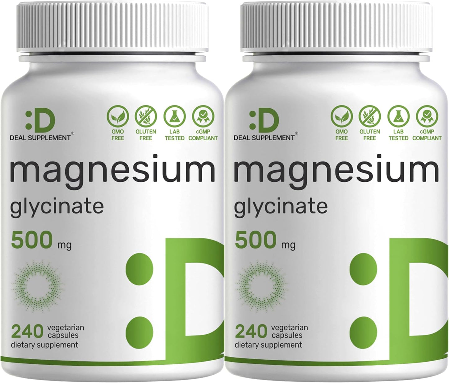 Magnesium Glycinate 500mg Capsules for Muscle and Sleep Health