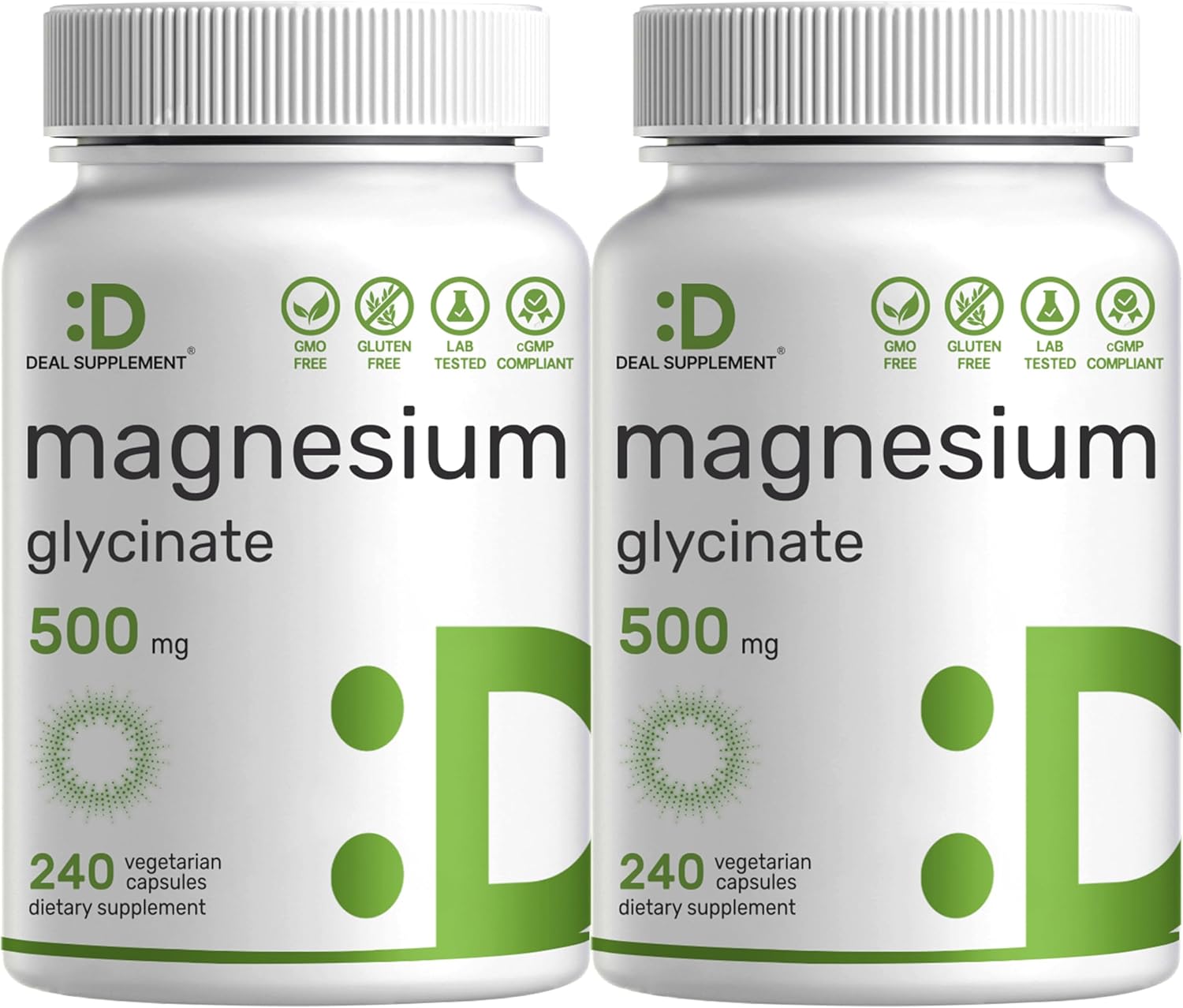 Magnesium Glycinate 500mg Capsules for Muscle and Sleep Health