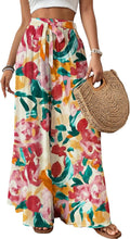 Bsubseach Women's Flowing Floral Wide Leg Pants for Chic Comfort
