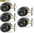 Lanwandeng 5 Pack Interior Door Knobs - Matte Black Privacy Set