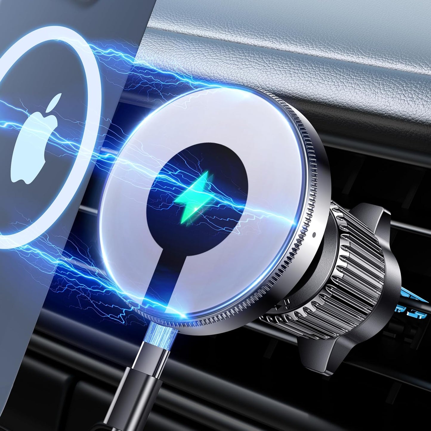 15W Magnetic Wireless Car Charger - Hands-Free Mount