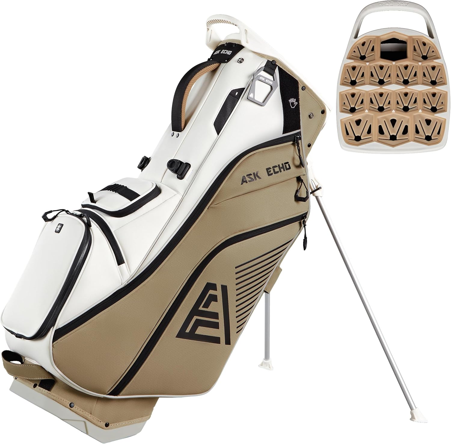 Quiet Hybrid Stand Bag with 14 Way Dividers for Golfers