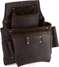 Oil-Tanned Leather Tool Pouch Set - Heavy-Duty Multi-Pocket Belt