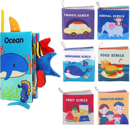 BARMACO Baby Crinkle Cloth Book - Sensory Ocean Fun