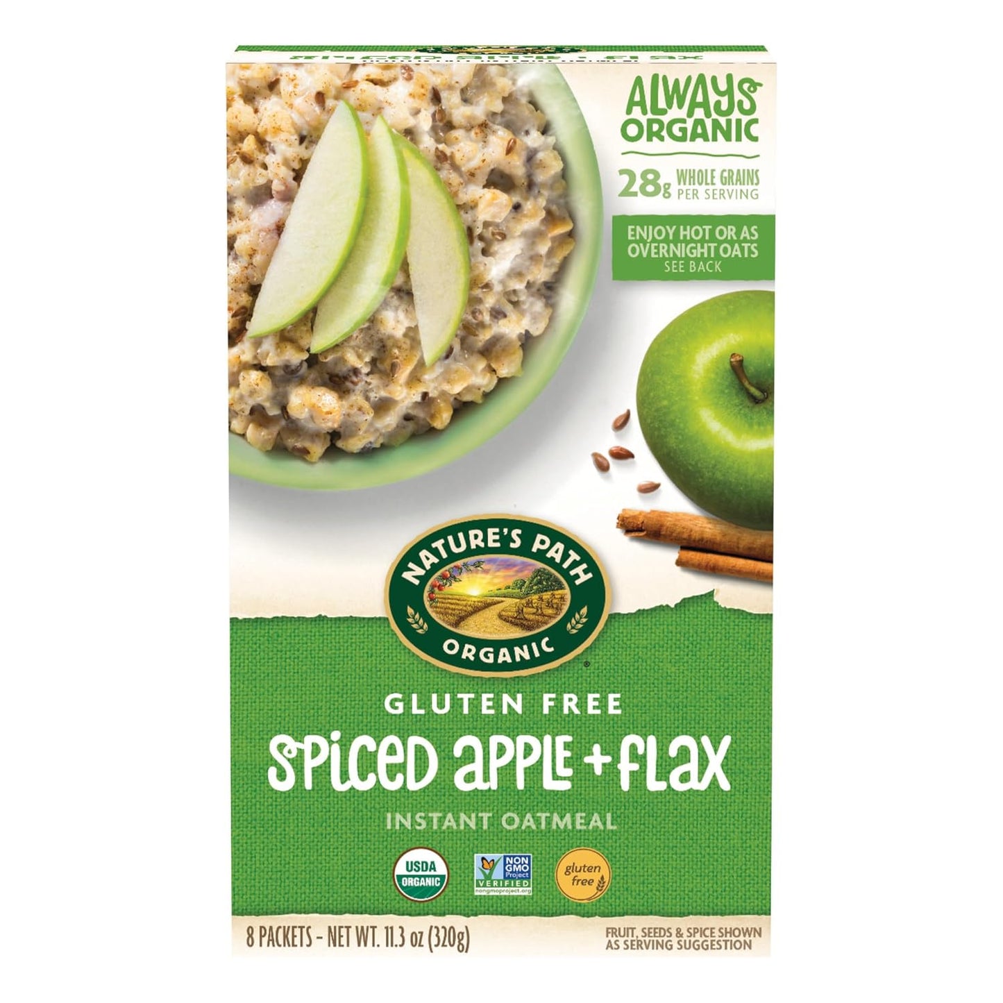 Nature's Path Organic Spiced Apple + Flax Instant Oatmeal Review