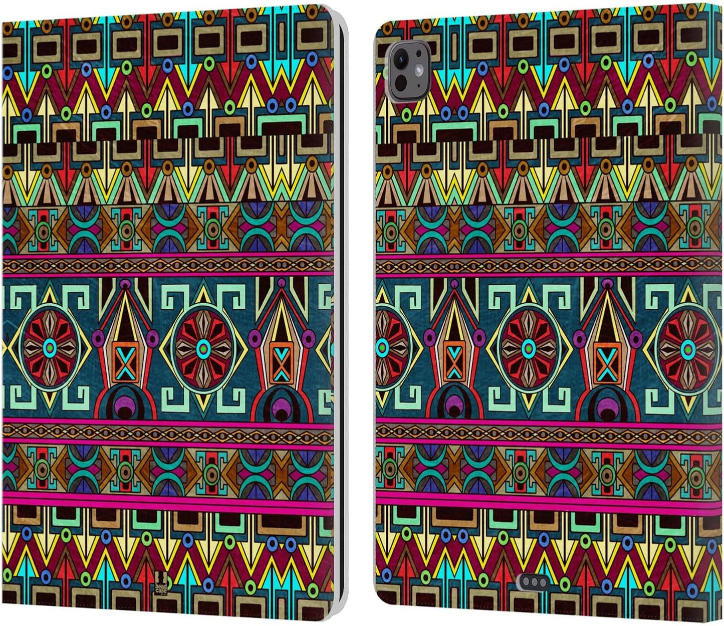 Tibetan Pattern Leather Wallet Case for Apple iPad Pro 13 M4 2024