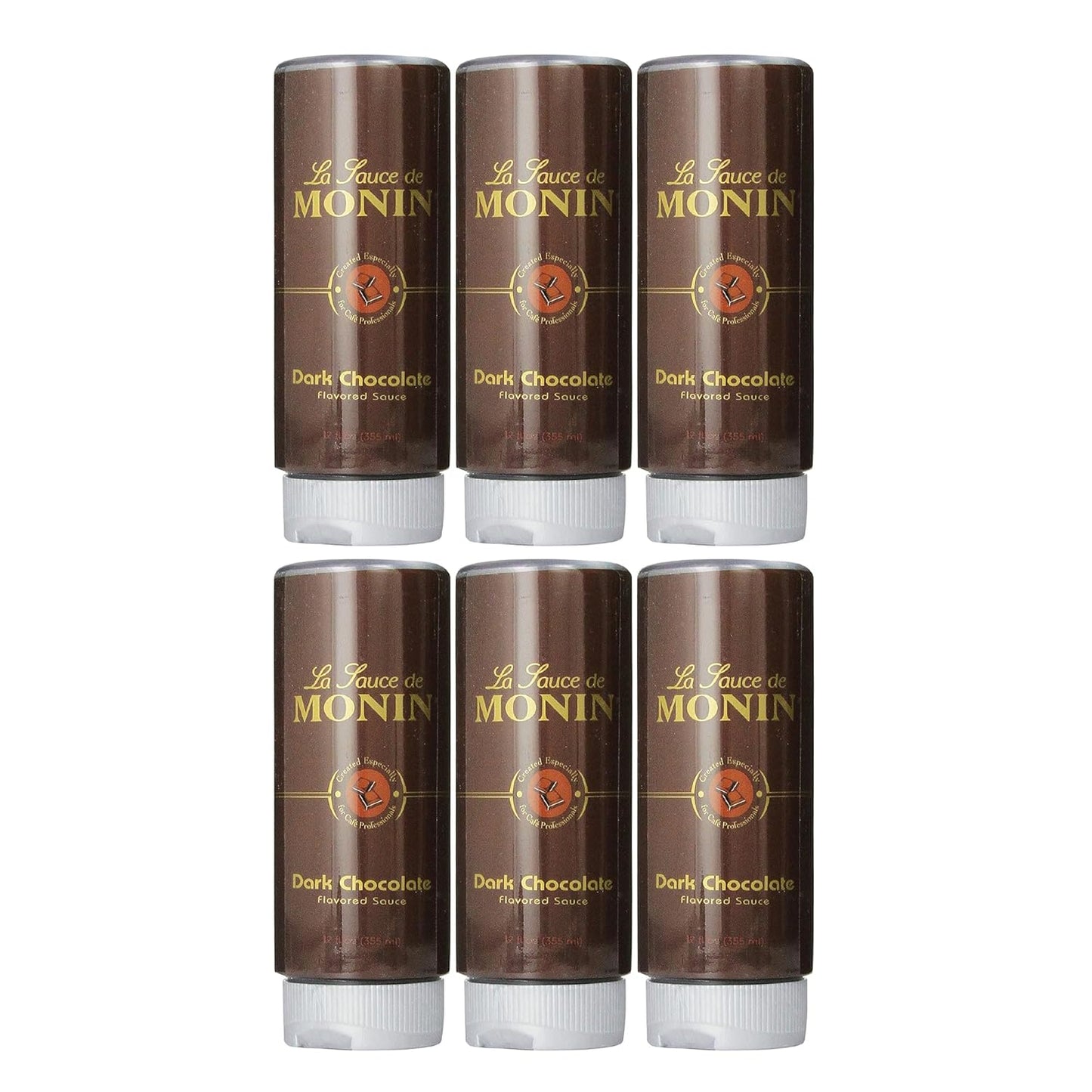 Monin Dark Chocolate Sauce for Desserts, Coffee, and Snacks