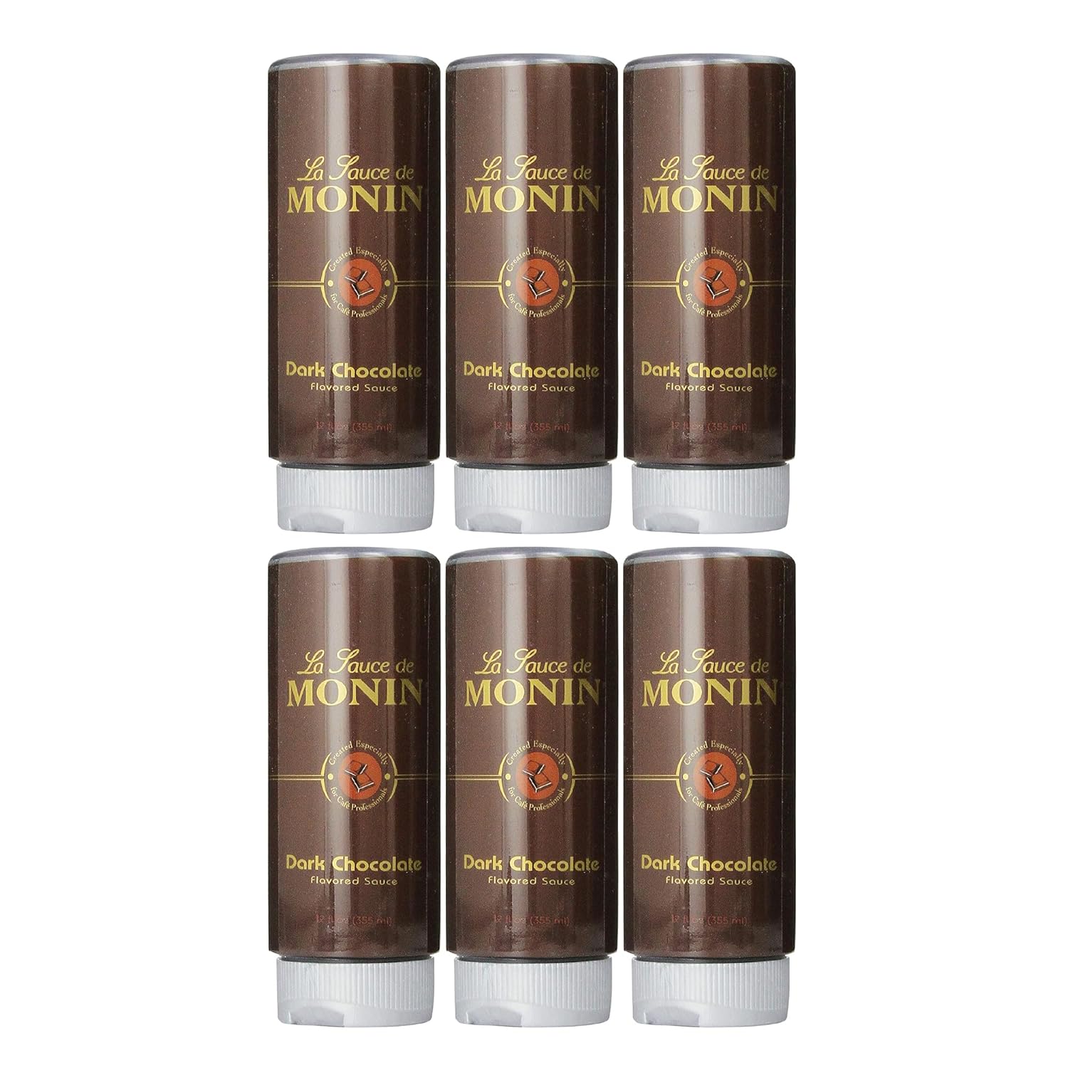 Monin Dark Chocolate Sauce for Desserts, Coffee, and Snacks