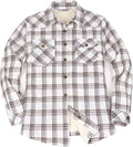 ThCreasa Womens Sherpa Lined Flannel Jacket - Fully Lined Plaid Shirt