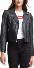 Levi's Women's The Classic Faux Leather Moto Jacket (Style ZL54)