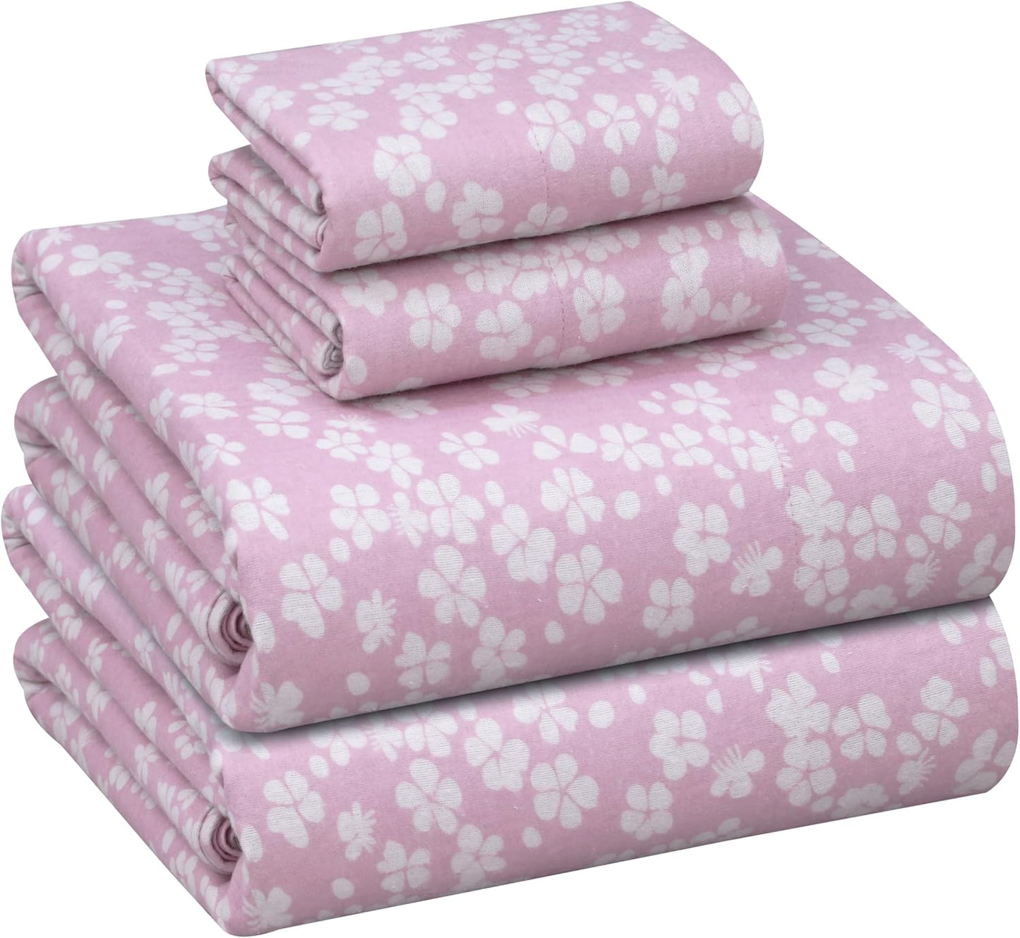 RUVANTI Flannel Sheets Queen Size - Soft Cotton Bed Set