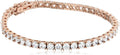 Sterling Silver Tennis Bracelet with Round Cubic Zirconia - Timeless