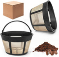 BRENSTEN Reusable Filter Basket: Fits MrCoffee - Permanent Gold Filter 2-Pack