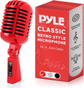 Pyle Classic Retro Dynamic Vocal Microphone - Vintage Cardioid