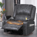 Yolsali Oversize Recliner: Plush Dutch Velvet, Hidden Storage, Cup Holders