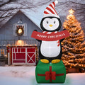 6ft Christmas Penguin Inflatable Decoration with LED Lights - Yard