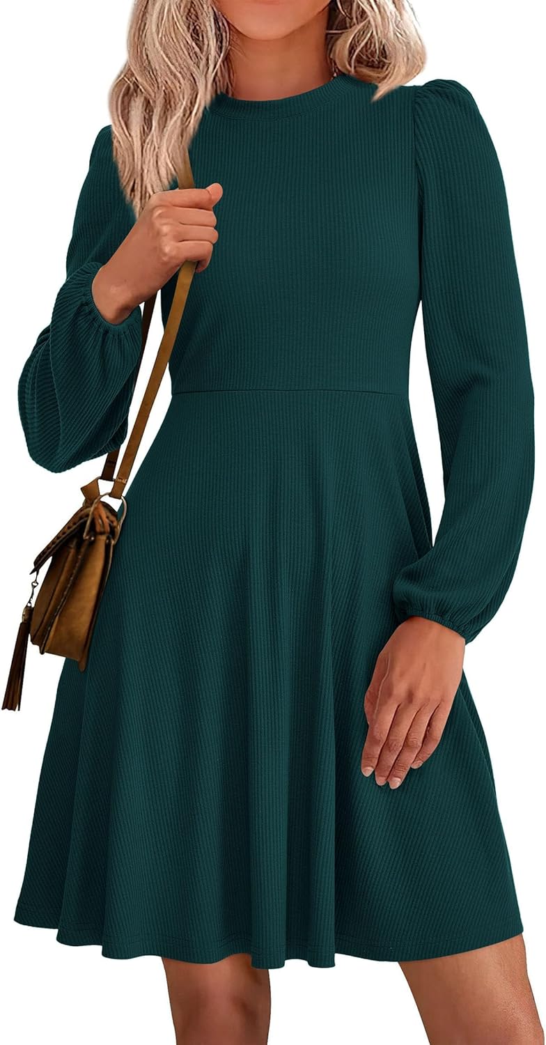PRETTYGARDEN Womens Long Sleeve Mini Dress for Fall 2025