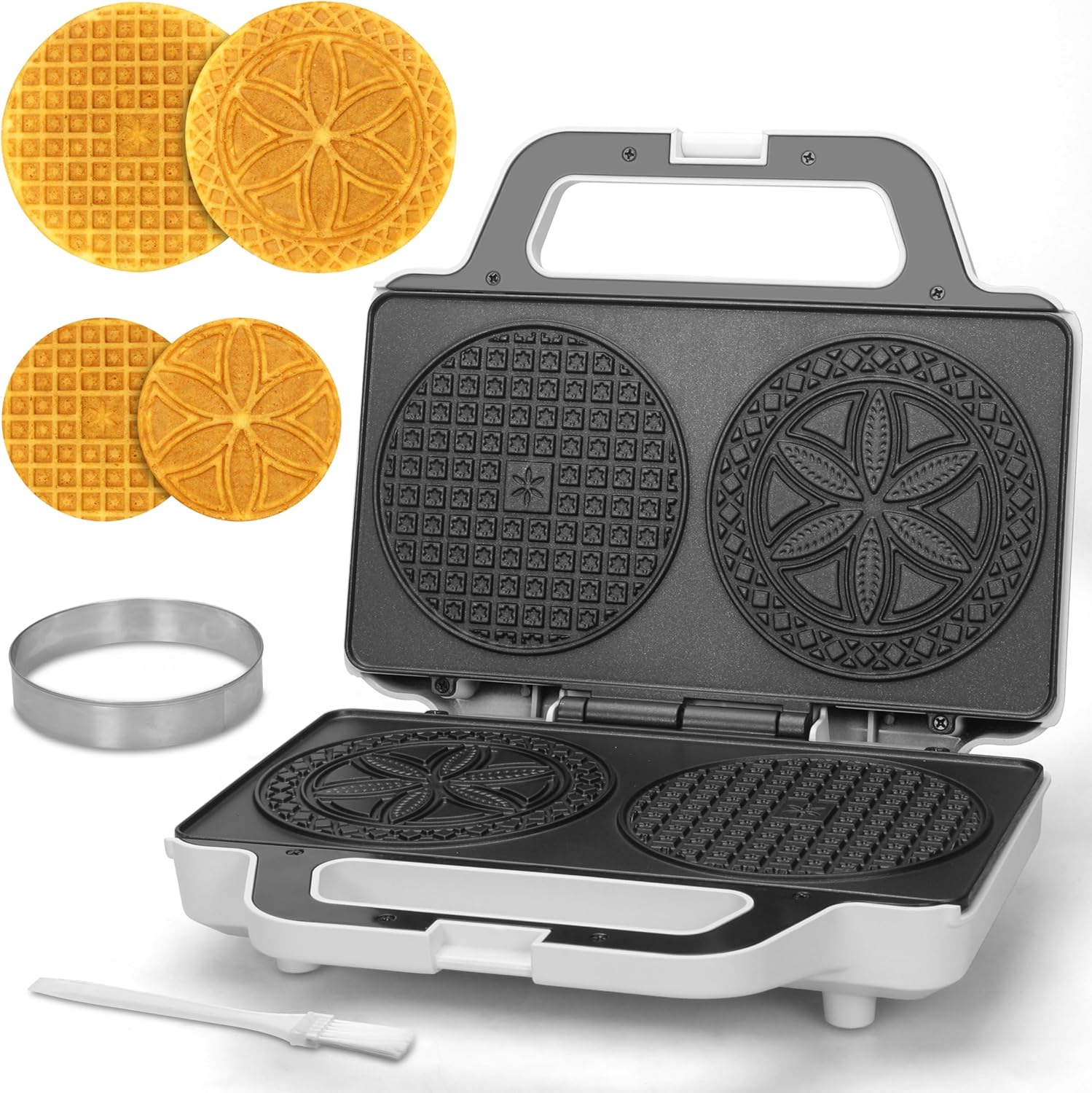 Electric Pizzelle Maker for Authentic Italian Cookies and More