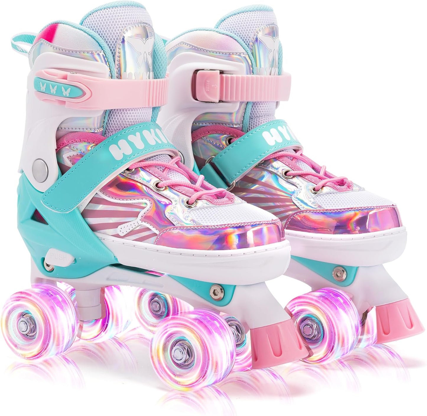 Adjustable Roller Skates with Light Up Wheels for Kids Fun