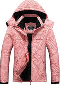 OTU Women's Waterproof Ski Jacket - Warm Hooded Snow Coat