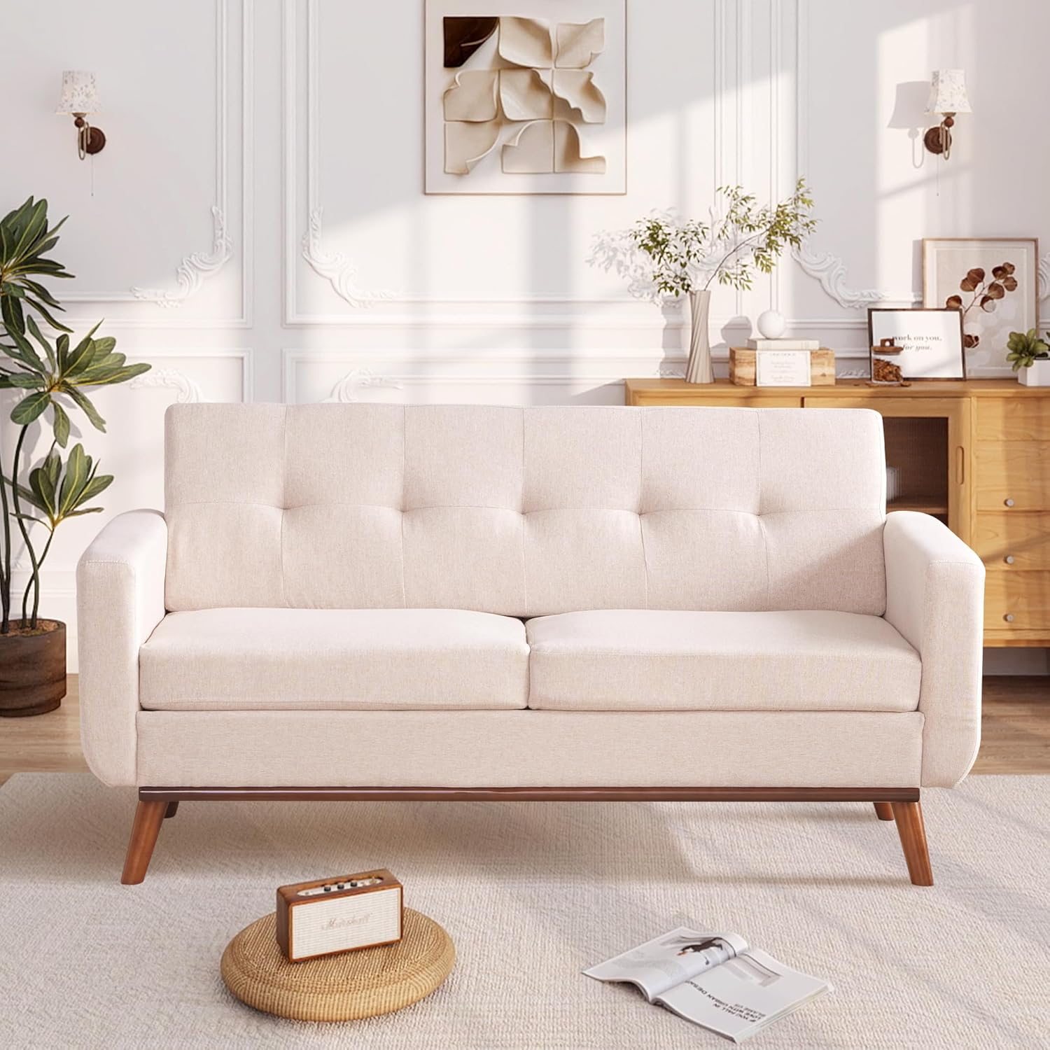 Kingfun 65in Loveseat Sofa for Stylish Living Room Decor