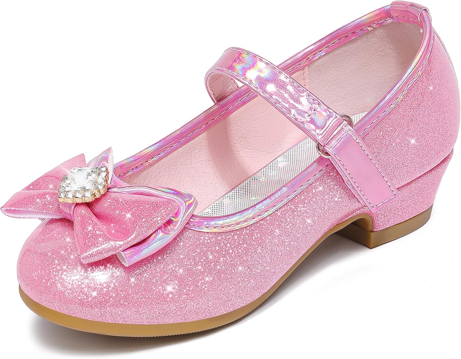 Furdeour Girls Dress Shoes Mary Jane Heels for Special Occasions